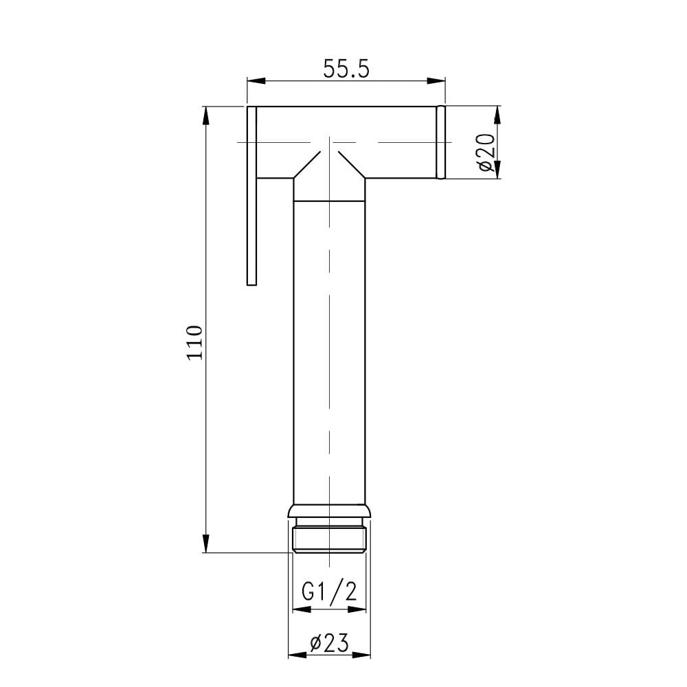 Лейка для гигиенического душа Qtap B020 CRM - фото 2