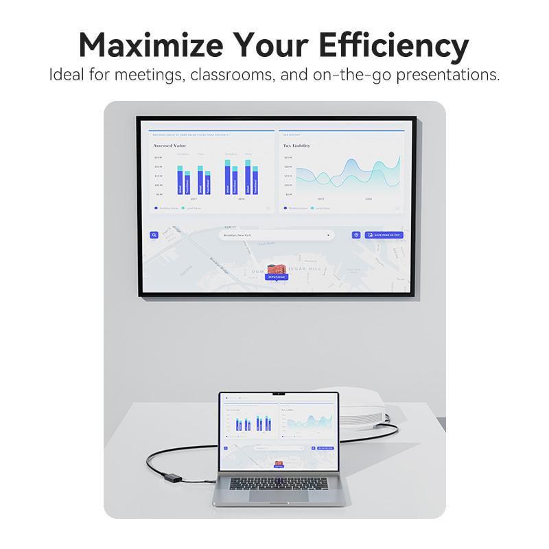 Кабель Vention Type-C/USB-HDMI 1080p 60Гц USB-C/USB-A для HDMI металлический Черный (ACYHB) - фото 5 Кабель Vention Type-C/USB-HDMI 1080p 60Гц USB-C/USB-A для HDMI металлический Черный (ACYHB) - фото 5