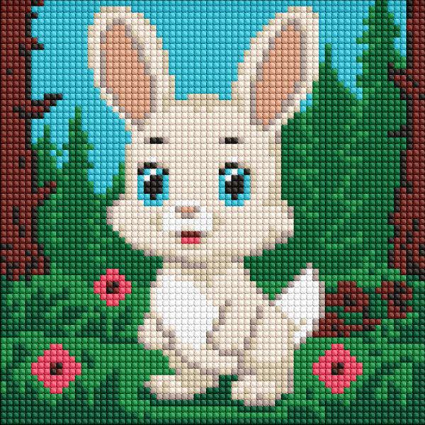 Алмазная мозаика Идейка Очаровательный зайчик 20х20 см (Id-AMC7990)