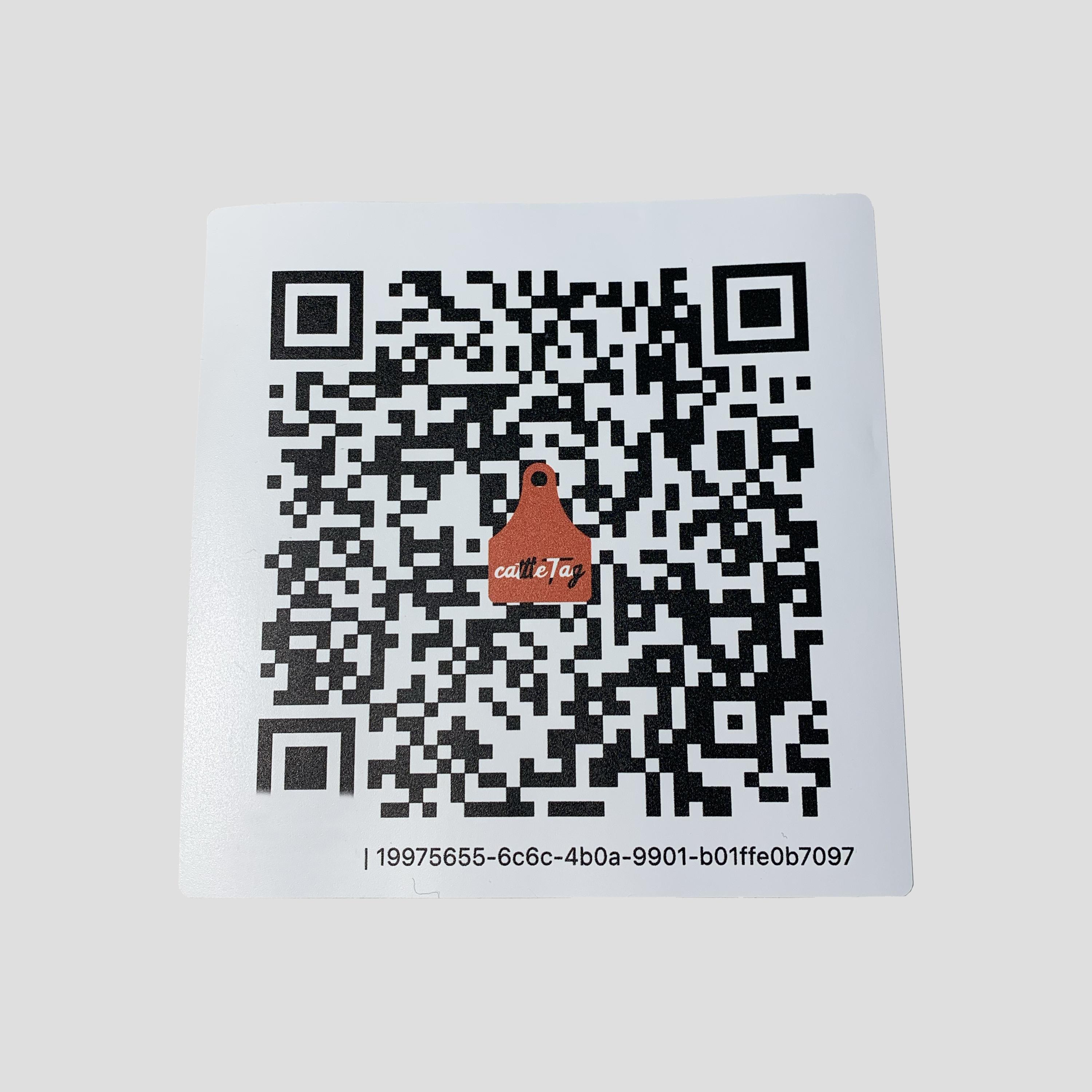 Наклейка на авто з унікальним Qr кодом Cattlet зносостійка 10х10 см (uaccsu23vv1)