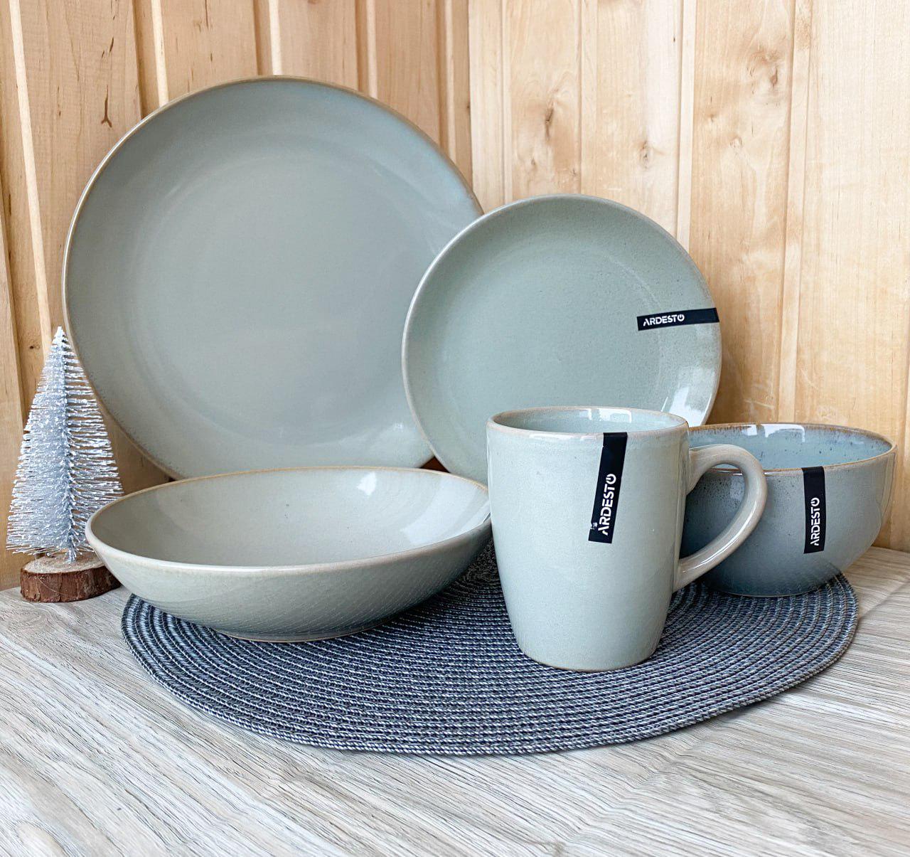 Сервиз столовой посуды Ardesto Lecco 10 предметов на 2 персоны Пастельный зеленый - фото 3 Сервиз столовой посуды Ardesto Lecco 10 предметов на 2 персоны Пастельный зеленый - фото 3