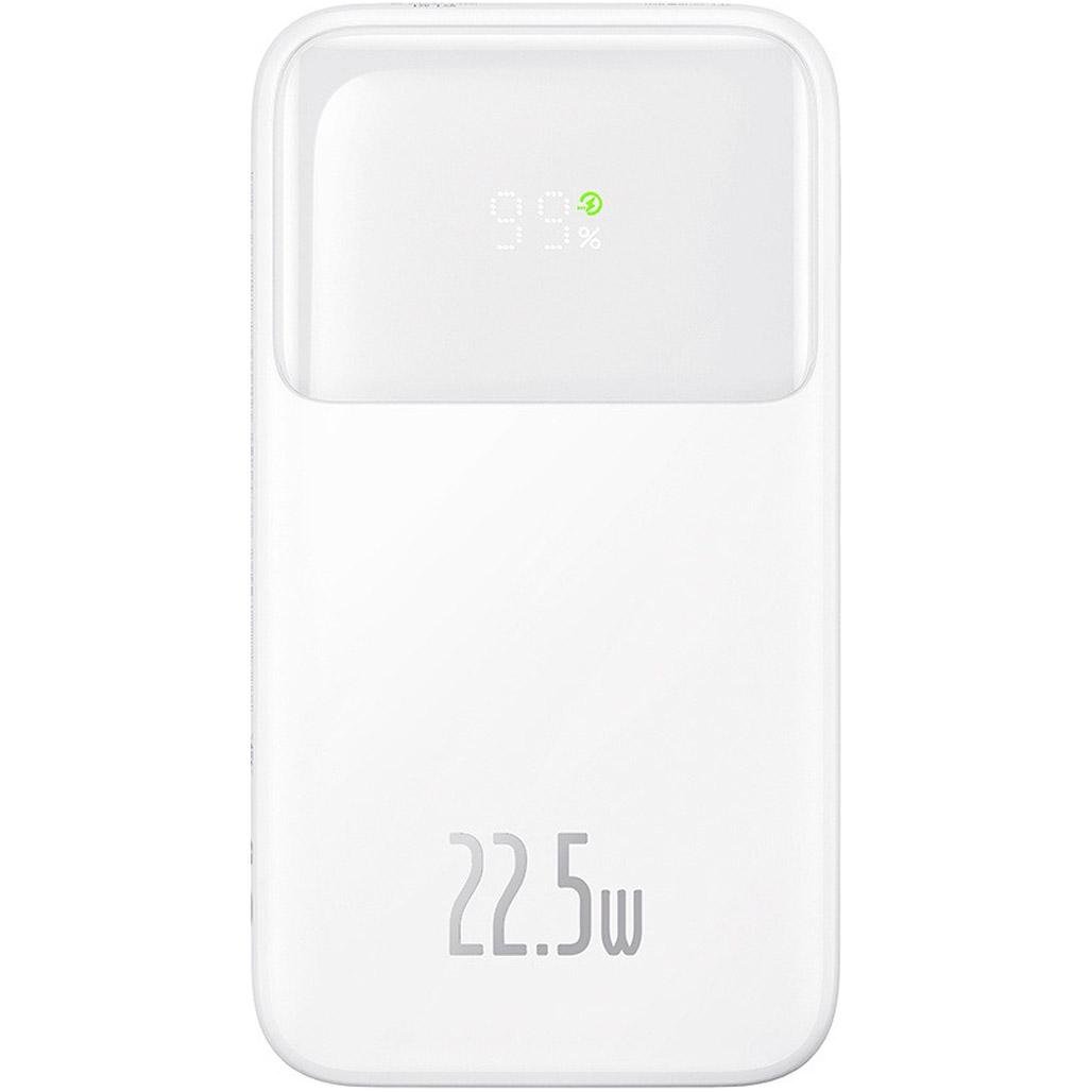 Зовнішній акумулятор Baseus Comet Digital Display 10000 mAh 22,5W White (PPMD020002)