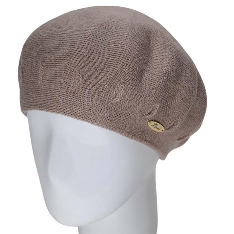 Берет женский Lirus Ели двойной тонкой вязки Бежевый (119090) (119090)