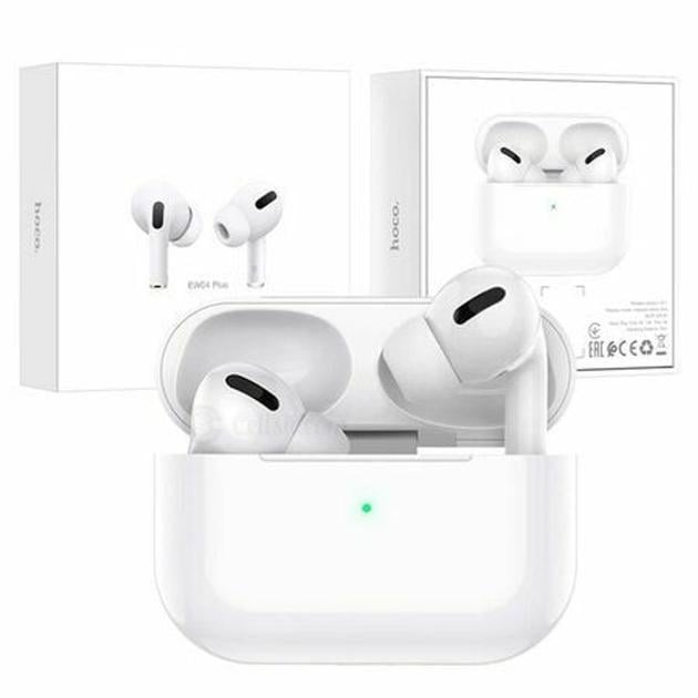 Наушники с микрофоном Hoco EW04 Plus True wireless BT headset беспроводные вакуумные White - фото 5 Наушники с микрофоном Hoco EW04 Plus True wireless BT headset беспроводные вакуумные White - фото 5