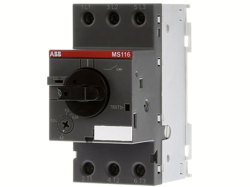 Автомат захисту двигуна ABB MS116 -6,3 4A-6,3А (1SAM250000R1009)