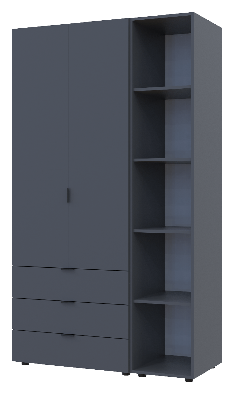 Комплект шкафов для одежды Doros Гелар 115,7х49,5х203,4 см 2 шт. Графит (DRS-011145)