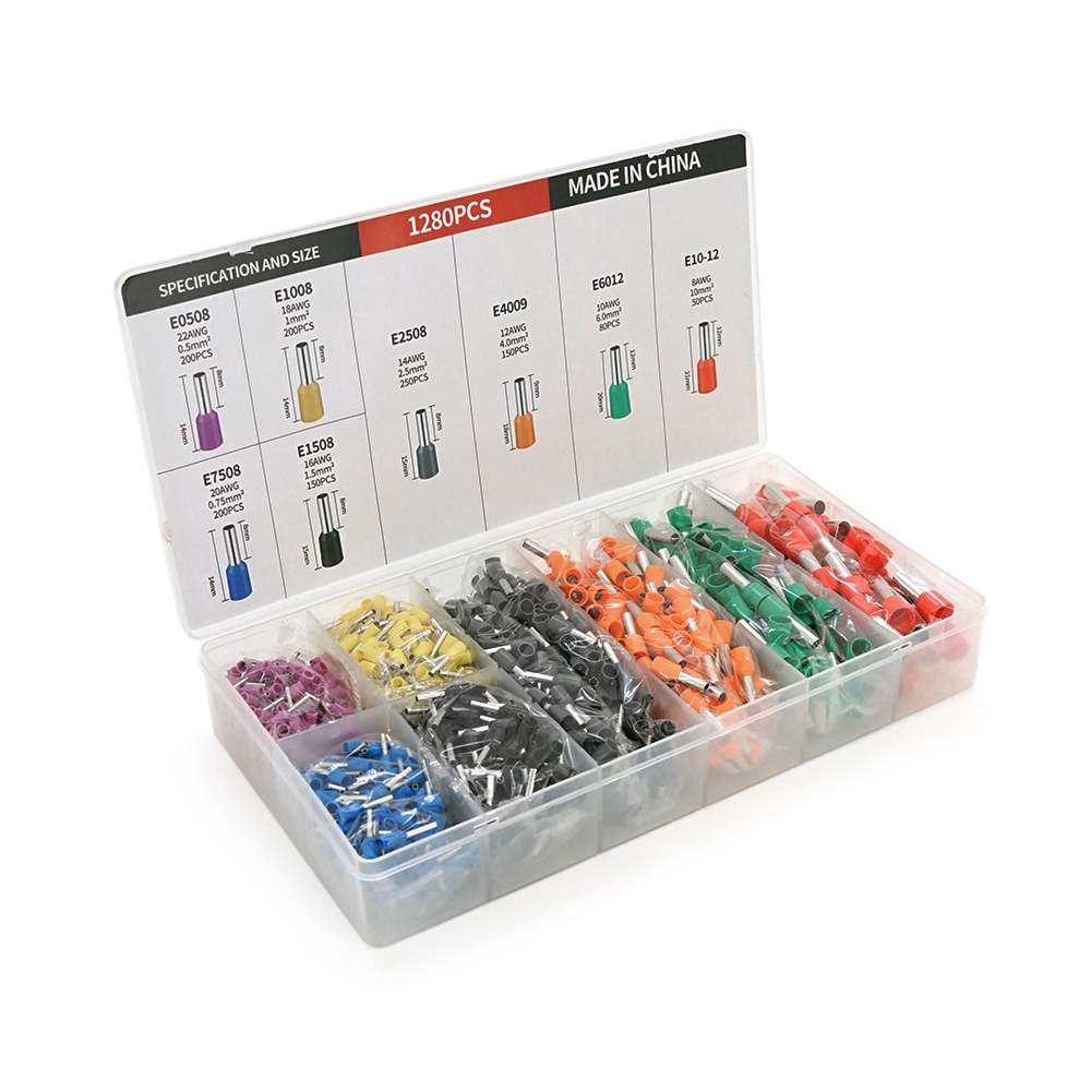 Набір клем наконечників E0508v E7508b E1008y E1508bl E2508gr 1280 шт. (YUT_V11871)