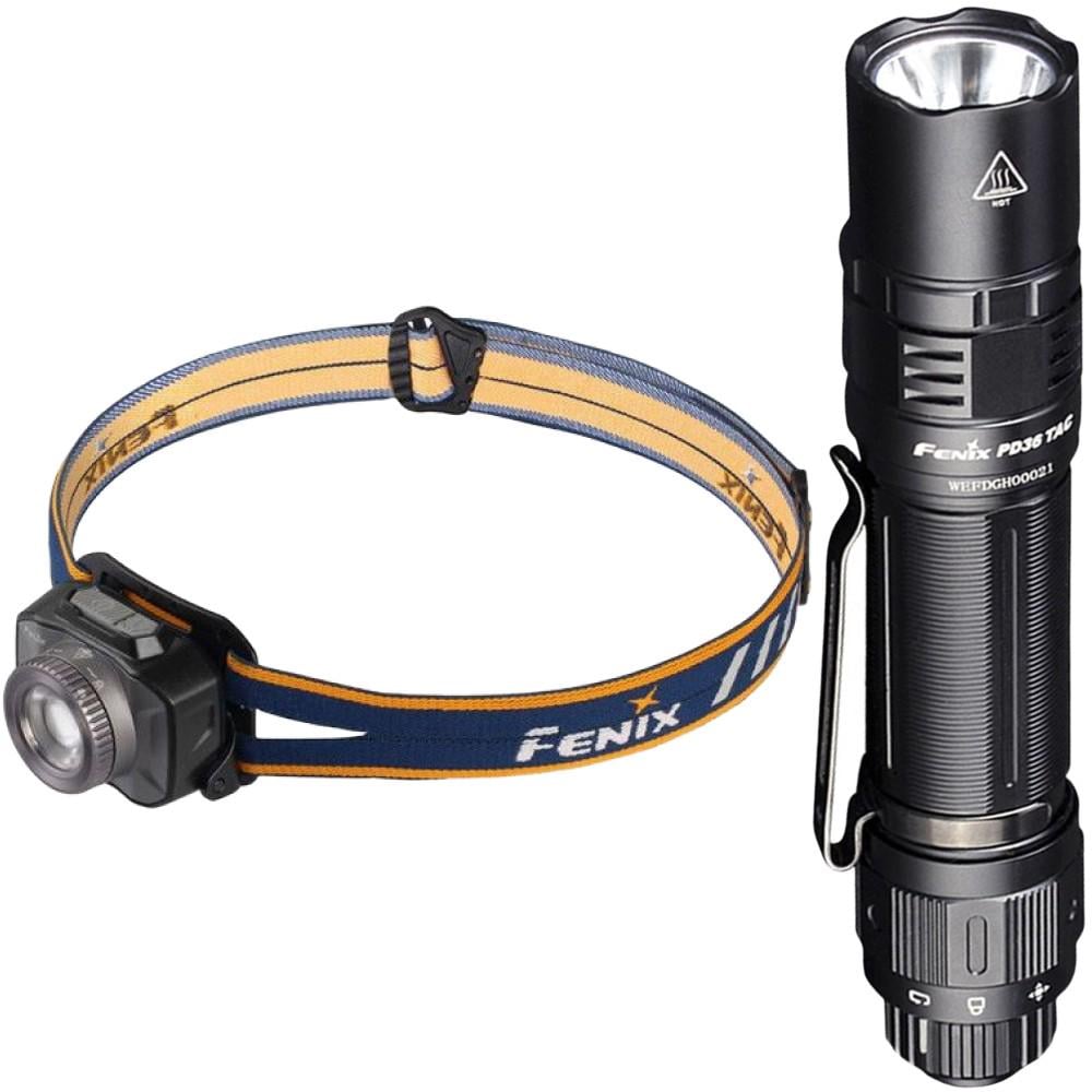 Набір ліхтар налобний Fenix HL40R Cree XP-LHIV2 LED та ліхтар Fenix PD36 TAC