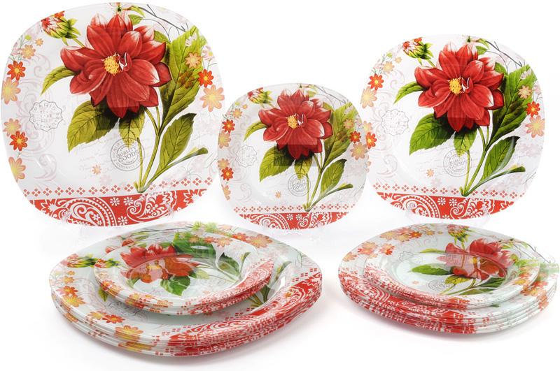 Набір скляних підставних тарілок Жоржин 6 шт. 30 см - фото 2