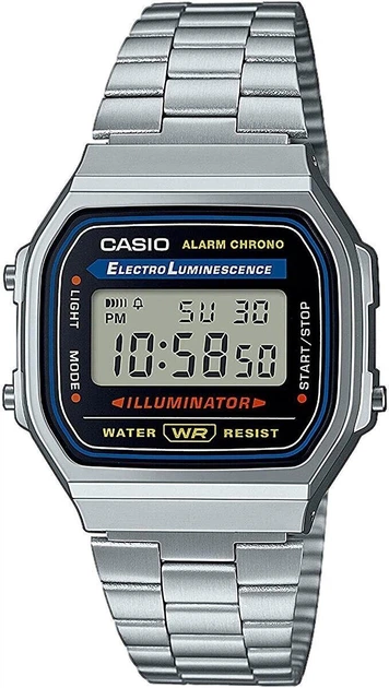 Наручний годинник чоловічий Casio A168WA-1 Retro Vintage з підсвіткою (2928790722)