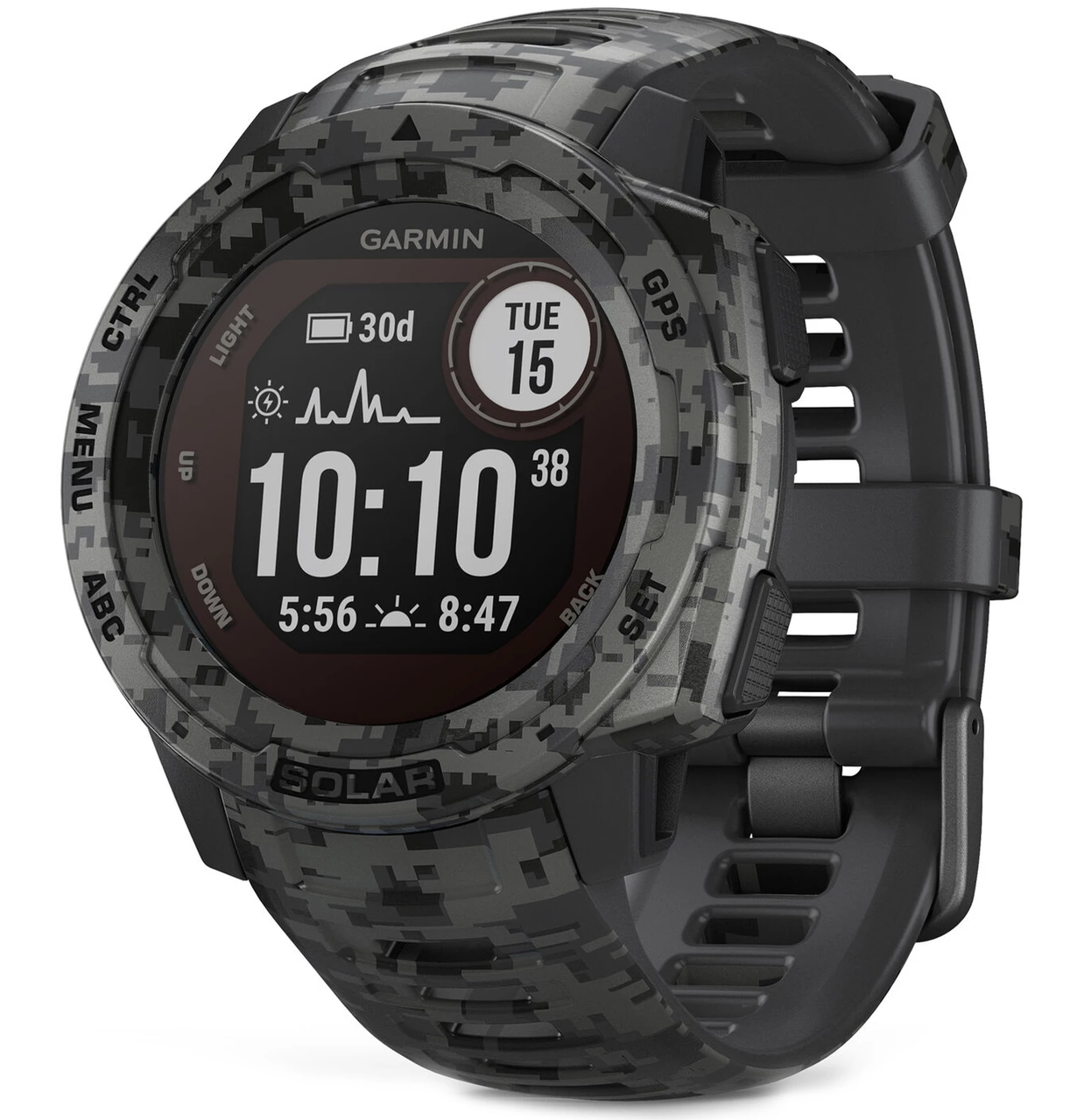 Смарт-часы Garmin Instinct Solar Camo Graphite (010-02293-05/15)