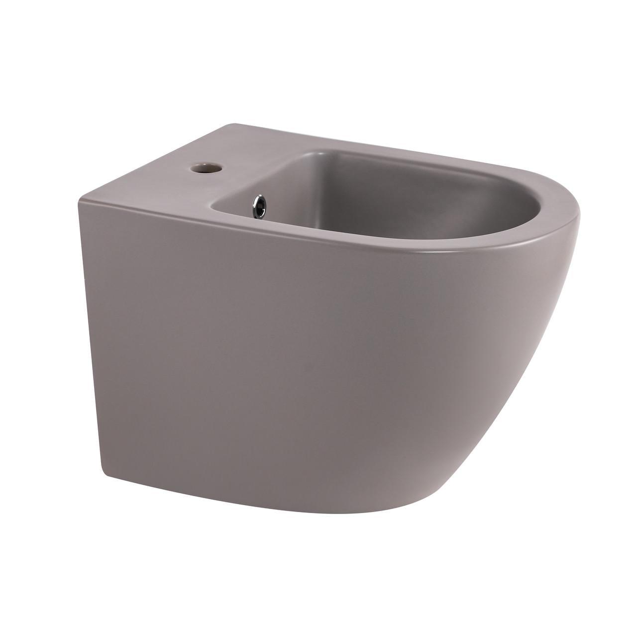 Біде підвісне Qtap Robin 515x370x350 мм Stone grey (QT13551381GSG)