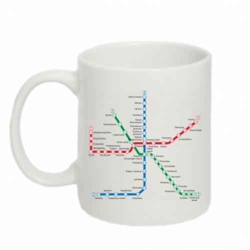 Чашка керамическая "Київське метро" 320 мл Белый (2560990-1-75938)