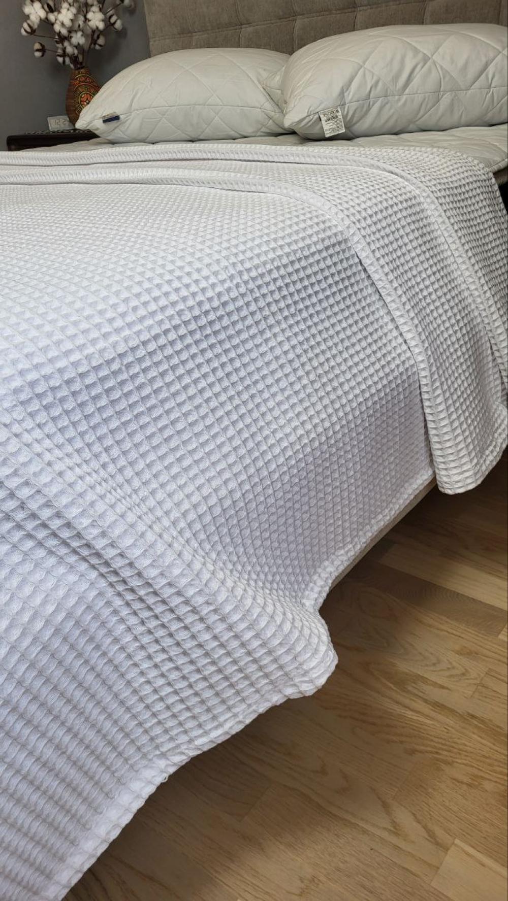 Покрывало Пике Сота 140x220 см Белый (11078) - фото 7 Покрывало Пике Сота 140x220 см Белый (11078) - фото 7