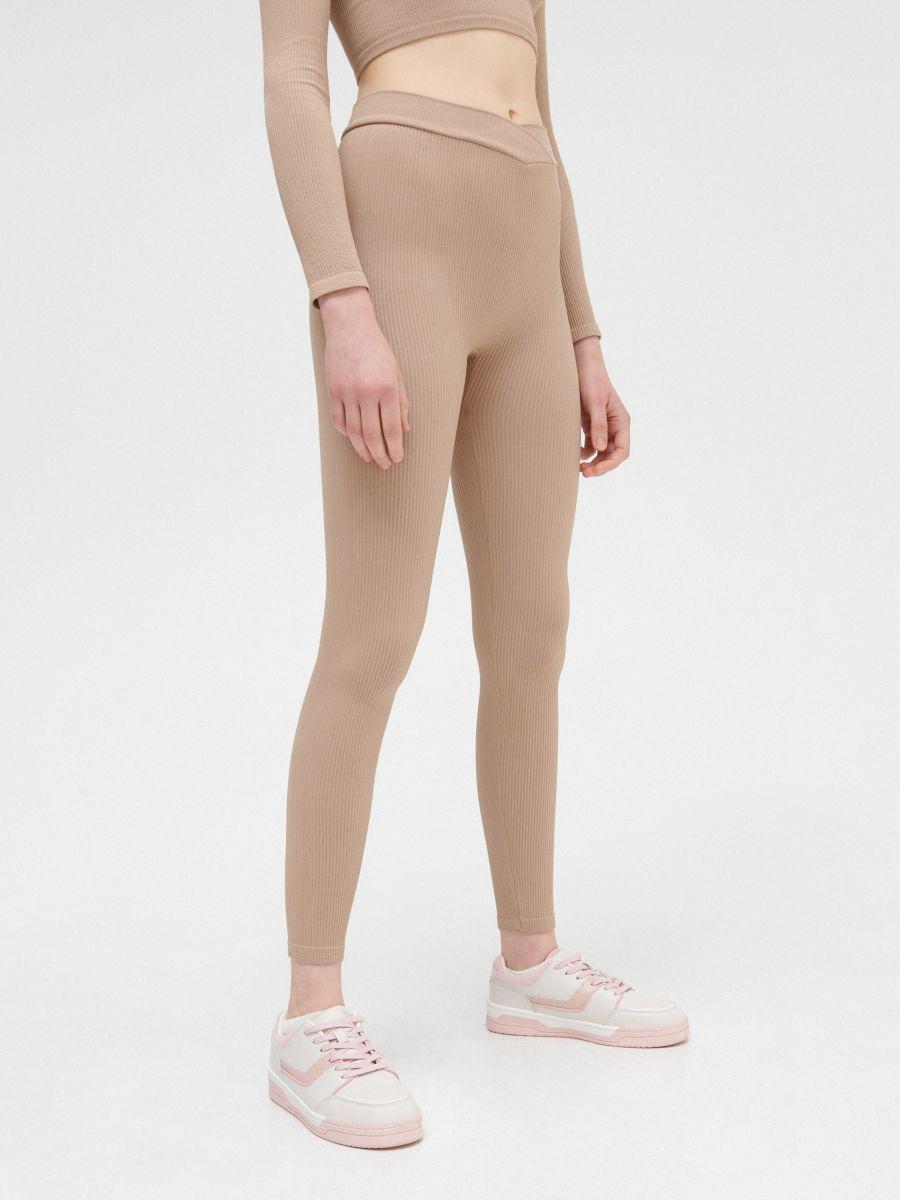 Леггинсы Cropp 0102Z XL Бежевый