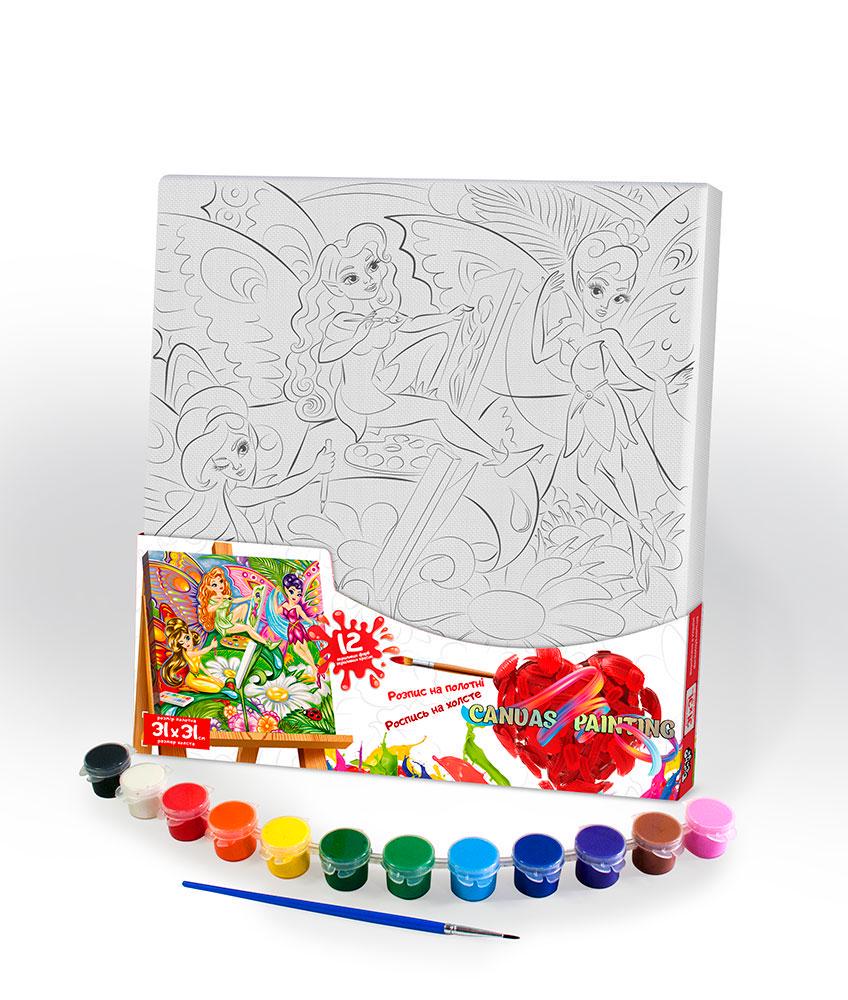 Розпис на полотні Danko Toys Ельфи cюжет №7 PX-07-07 31x31 см (MTT-144832)