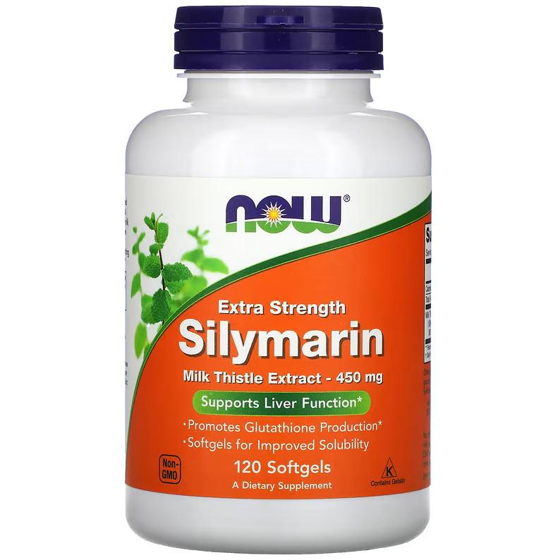 Натуральная добавка Now Foods Extra Strength Silymarin 450 мг 120 капсул