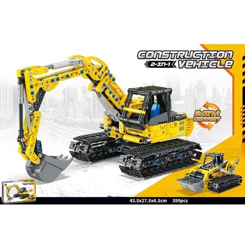 Констуктор Construction Vehicle 399 деталей/рухливі елементи Black/Yellow (158490) - фото 2