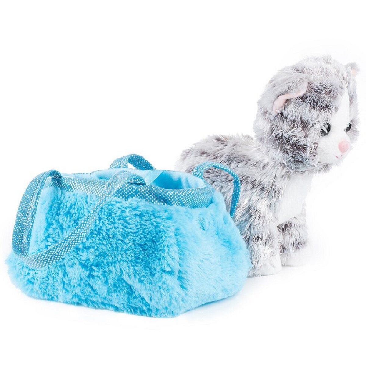 Іграшка котик м'яка FANCY SUMK0 18x17x11 см Сіро-блакитний - фото 3 Іграшка котик м'яка FANCY SUMK0 18x17x11 см Сіро-блакитний - фото 3