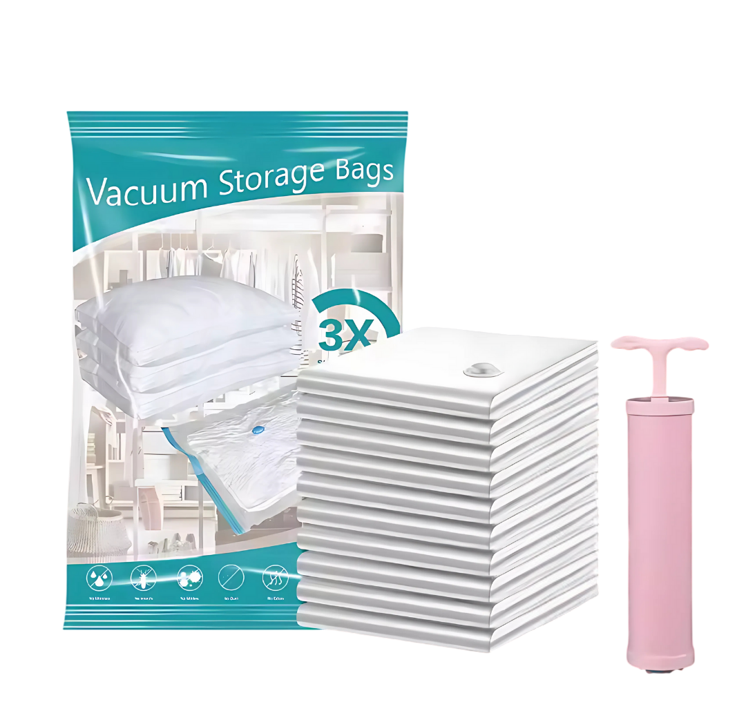 Вакуумные пакеты для одежды с ручным насосом 16 шт. Прозрачный (2737732482)