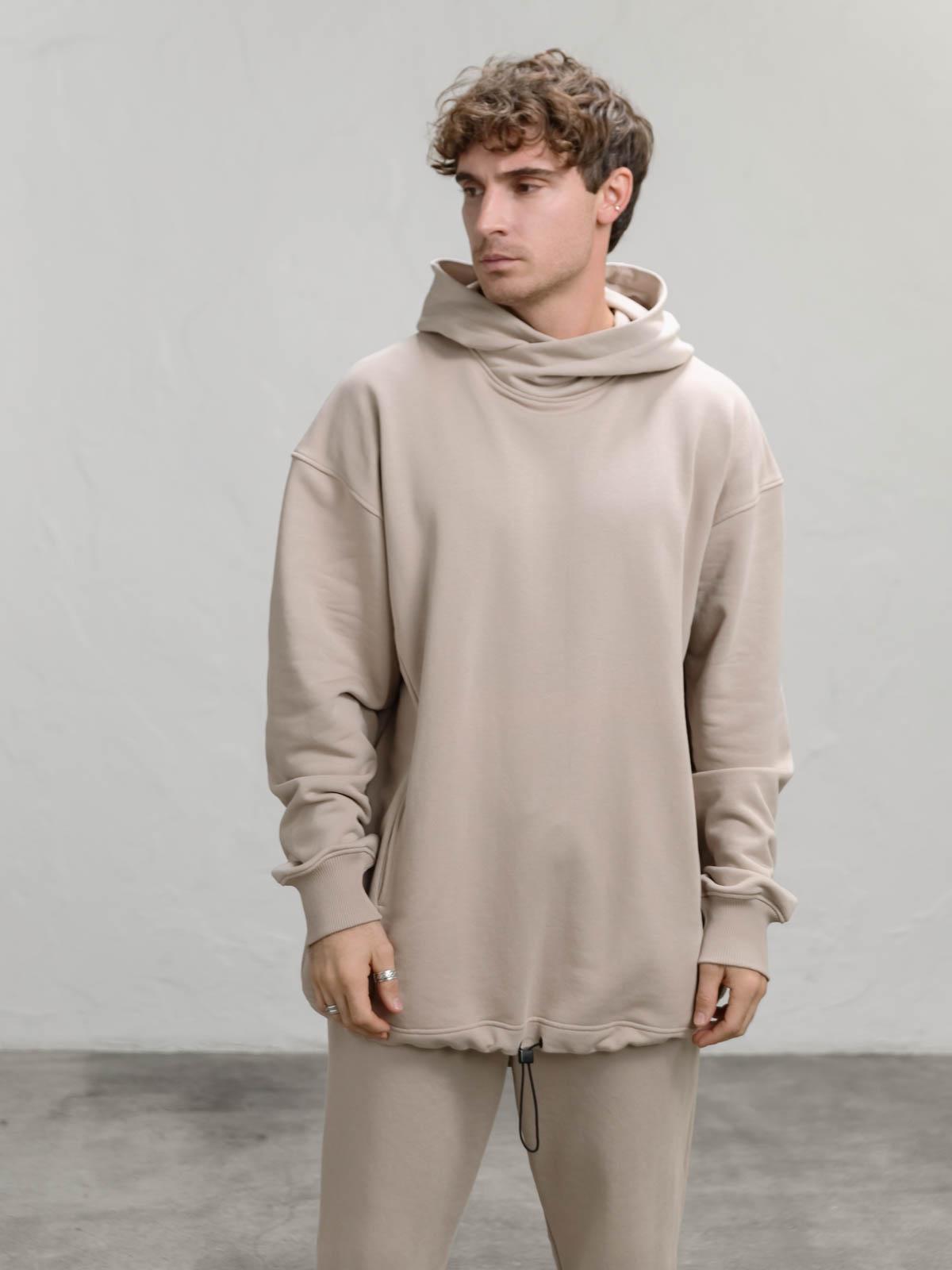 Худі чоловічий вільний FROMUS Onesize Темний беж (1122-19)