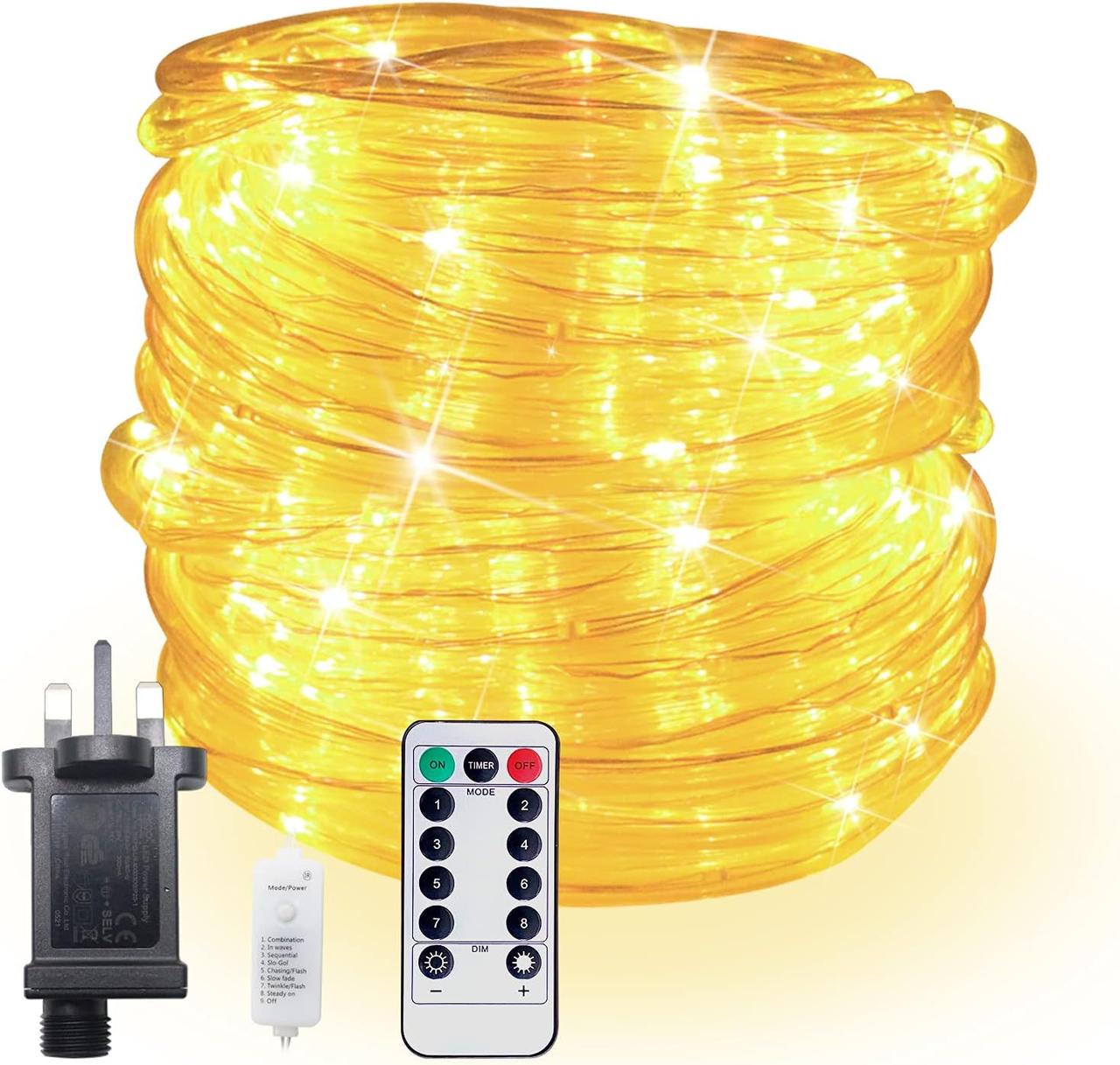 Гирлянда-лента уличная Большие капли 300LED USB с пультом 21 м Белый (63099616)