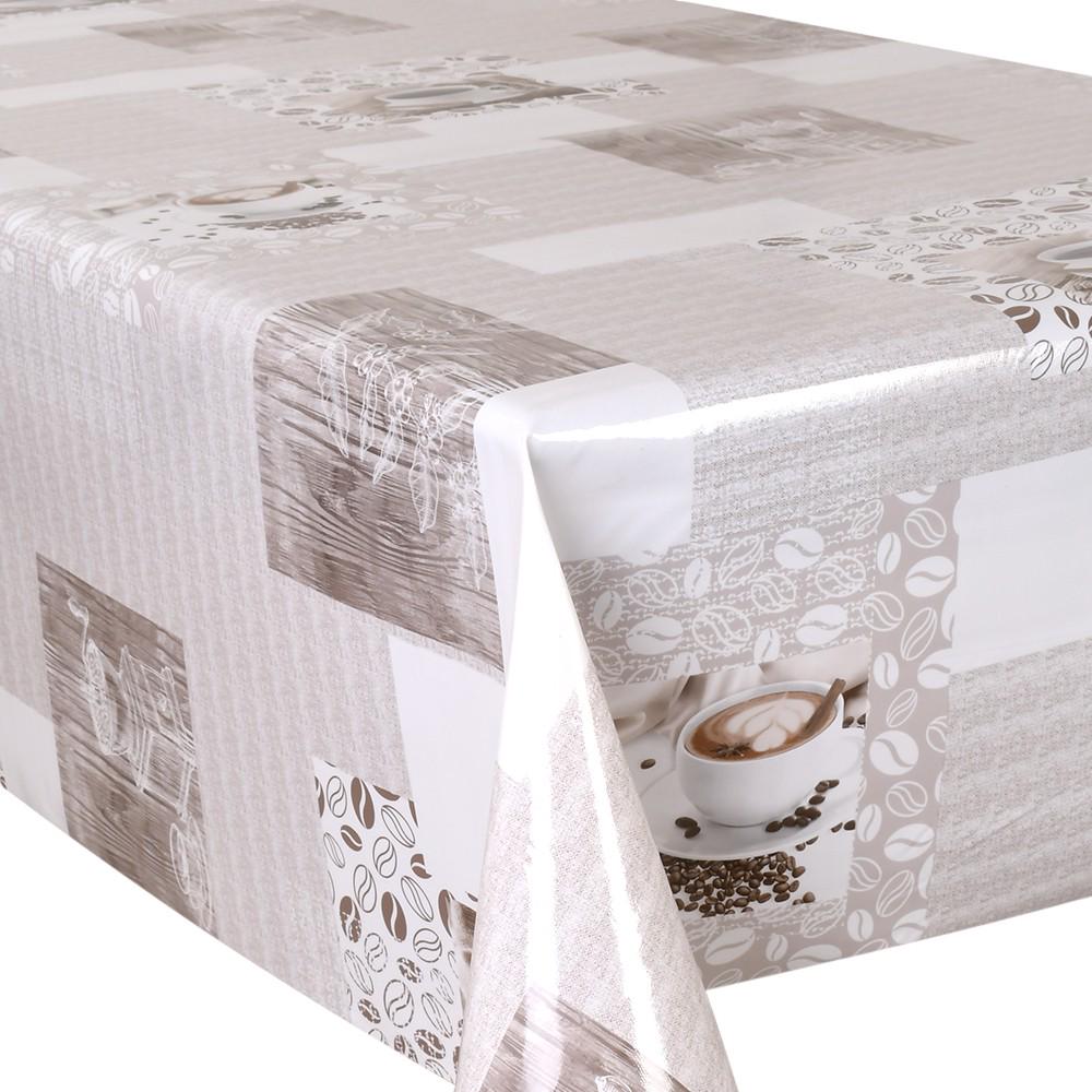 Клеенка на стол GlossyN MA-5909 1,37х20 м Бежево-коричневый (31330525)