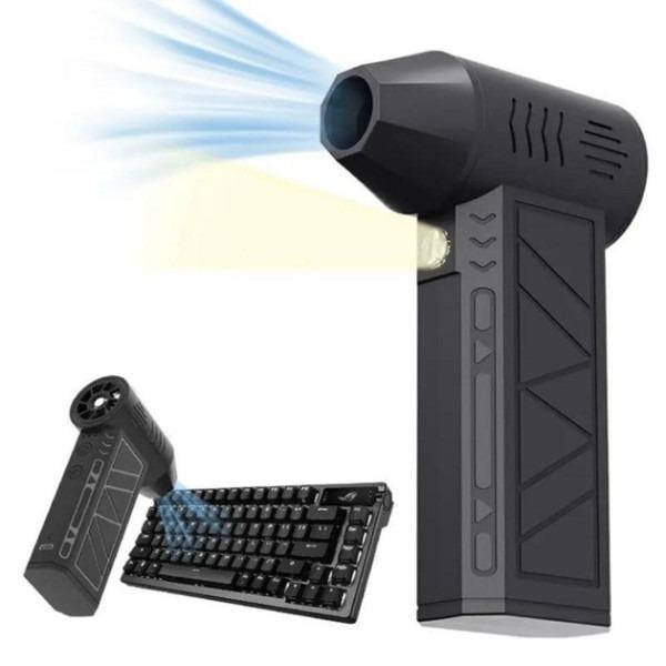 Повітродувка акумуляторна MINI JET FAN ZY7400 для ПК та дому (1011077-Black) - фото 6