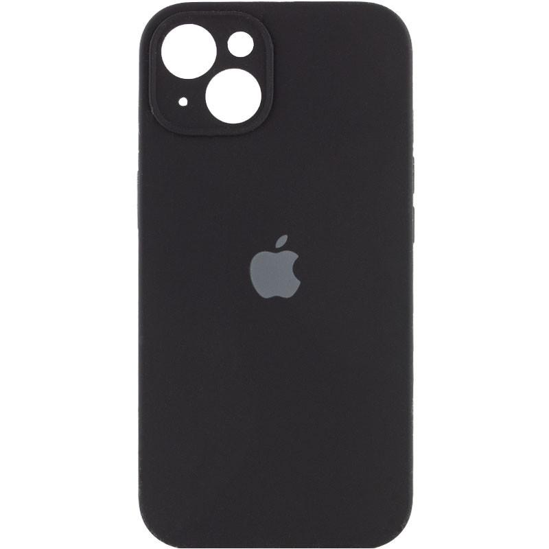 Силиконовый Чехол Накладка Закрытая Камера Silicone Case Full Camera Для iPhone 13 Black - фото 1