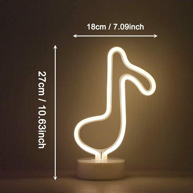 Светильник-ночник настольный Нота светодиодный на батарейках/USB Розовый (777569) - фото 4