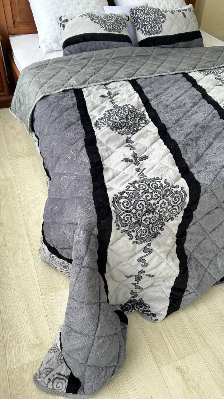 Покривало стьобане 220х240 см Сірий (Д-Мpled+poduska005-02) - фото 2