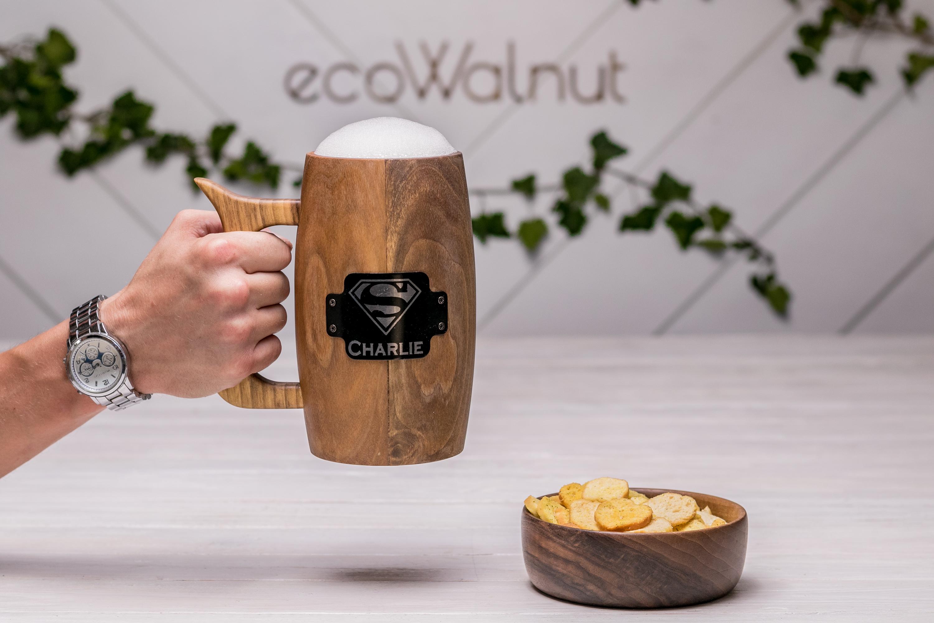 Бокал пивной EcoWalnut цельный стандартный с персонализацией (EK-29.1) - фото 10