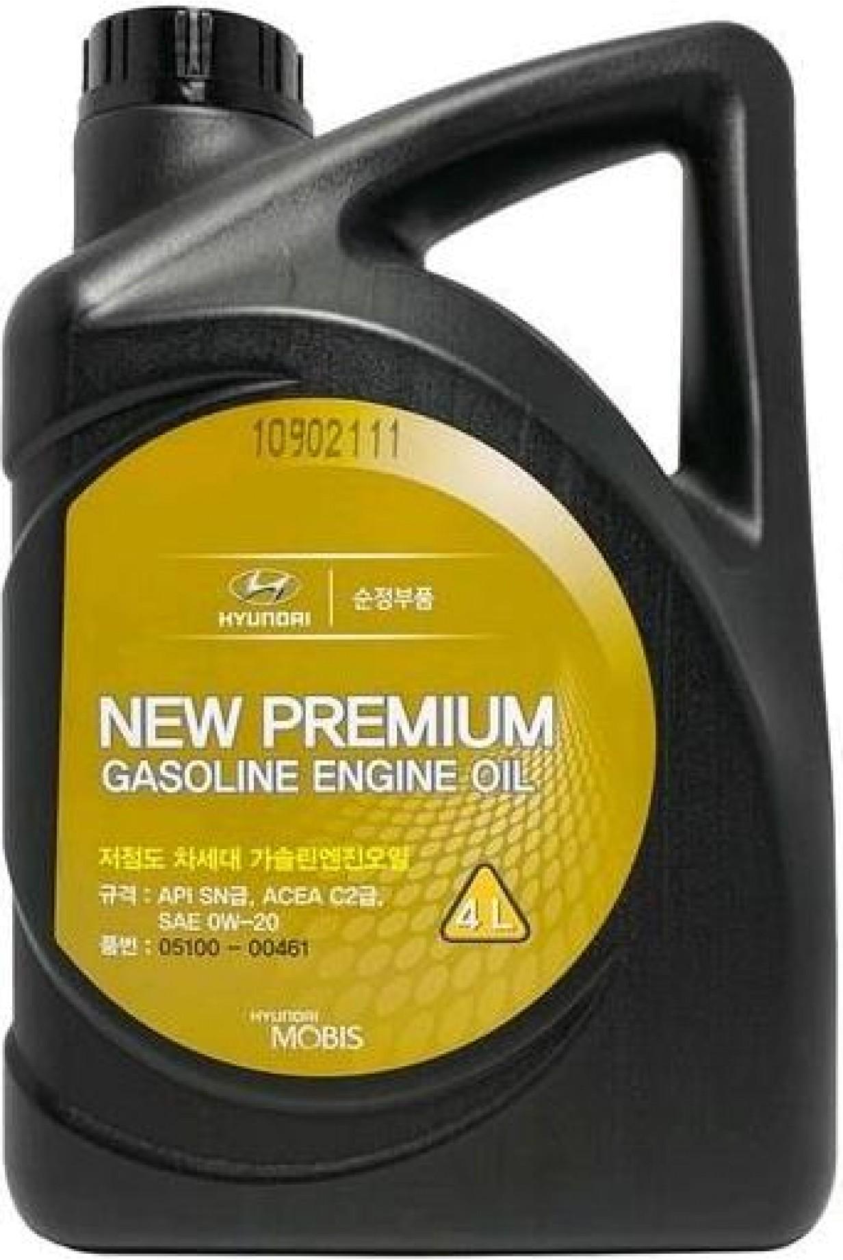 Моторне мастило Mobis New Premium Gasoline 0W-20 4 л