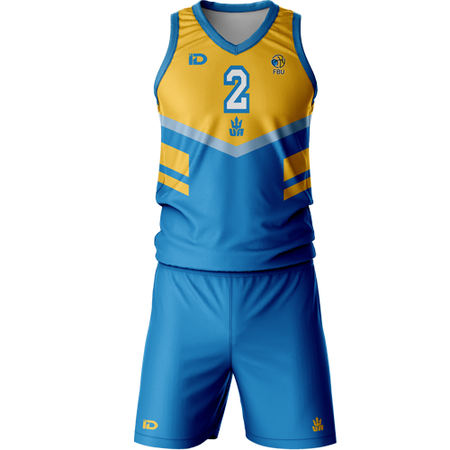 Баскетбольна форма чоловіча IDSport 2XL Жовто-блакитний (03011306)