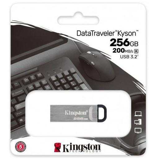 Флеш-пам'ять Kingston DTKN/256 Gb DataTraveler Kyson USB 3.2 Silver/Black (560735) - фото 2