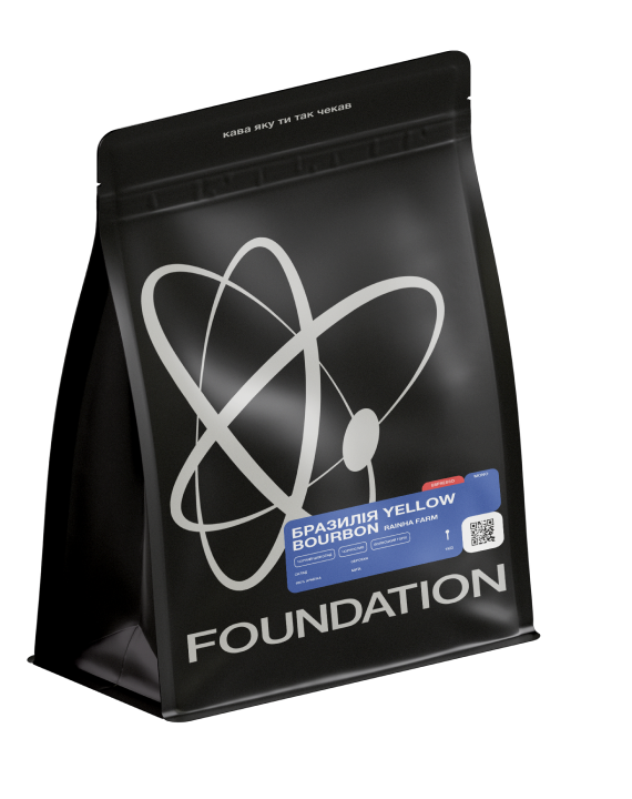 Кофе в зернах Foundation Coffee Roasters Бразилия Yellow Bourbon Rainha Farm свежеобжаренный 1 кг - фото 1