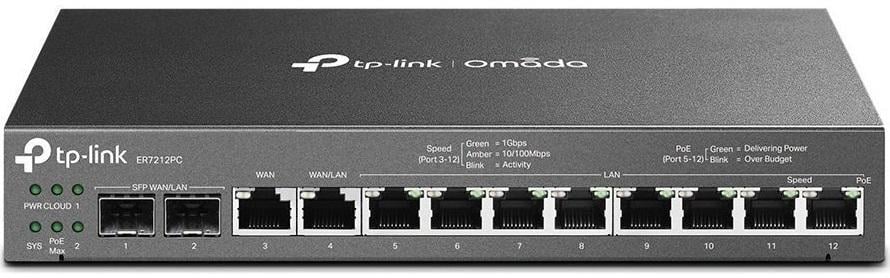 Маршрутизатор TP-Link ER7212PC Omada 2xGigabit SFP WAN/LAN 1xGigabit WAN/1xGigabit LAN/ WAN 8xGigabit LAN Black
