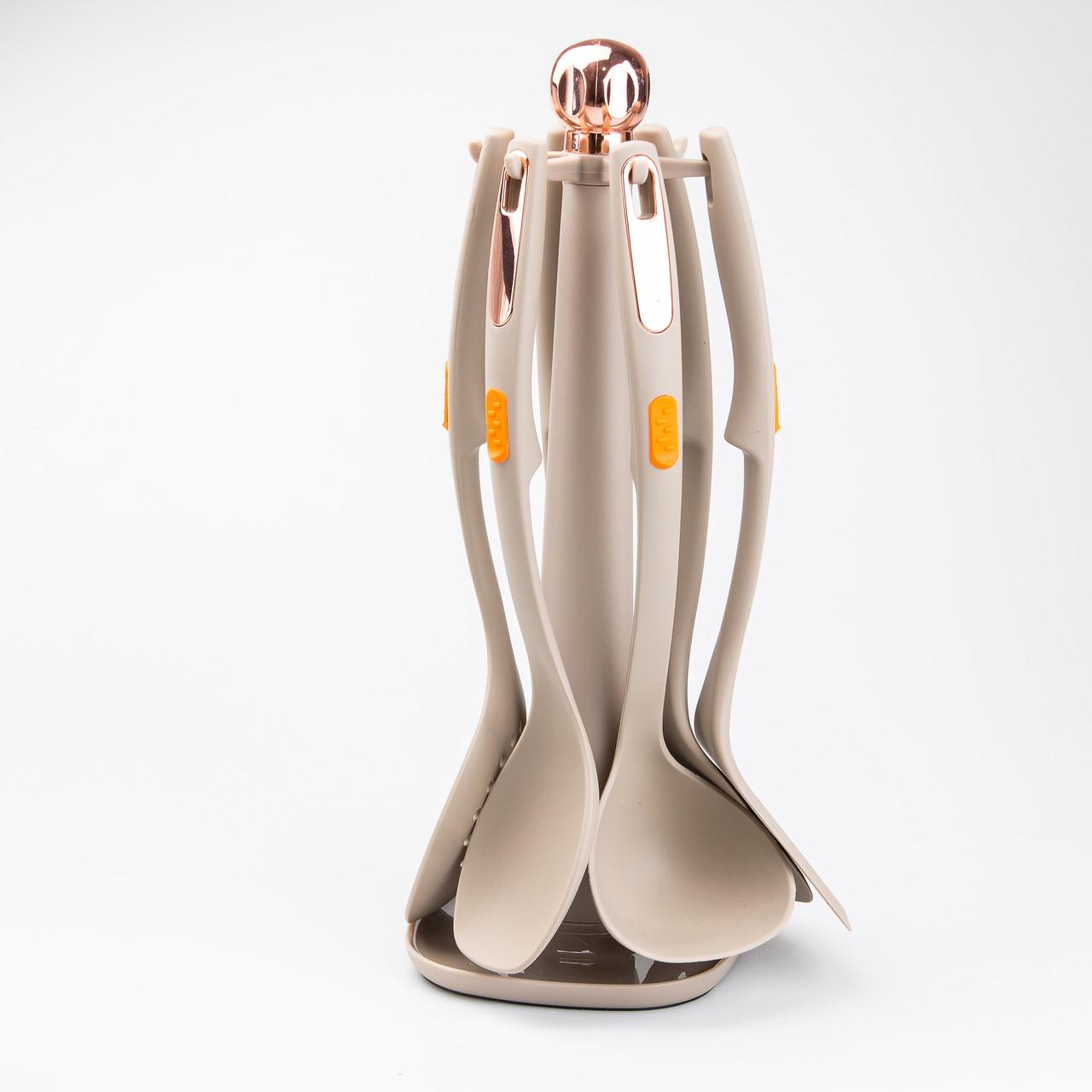 Набор кухонных принадлежностей на подставке 6 шт. Серый (HP27473B) - фото 2 Набор кухонных принадлежностей на подставке 6 шт. Серый (HP27473B) - фото 2