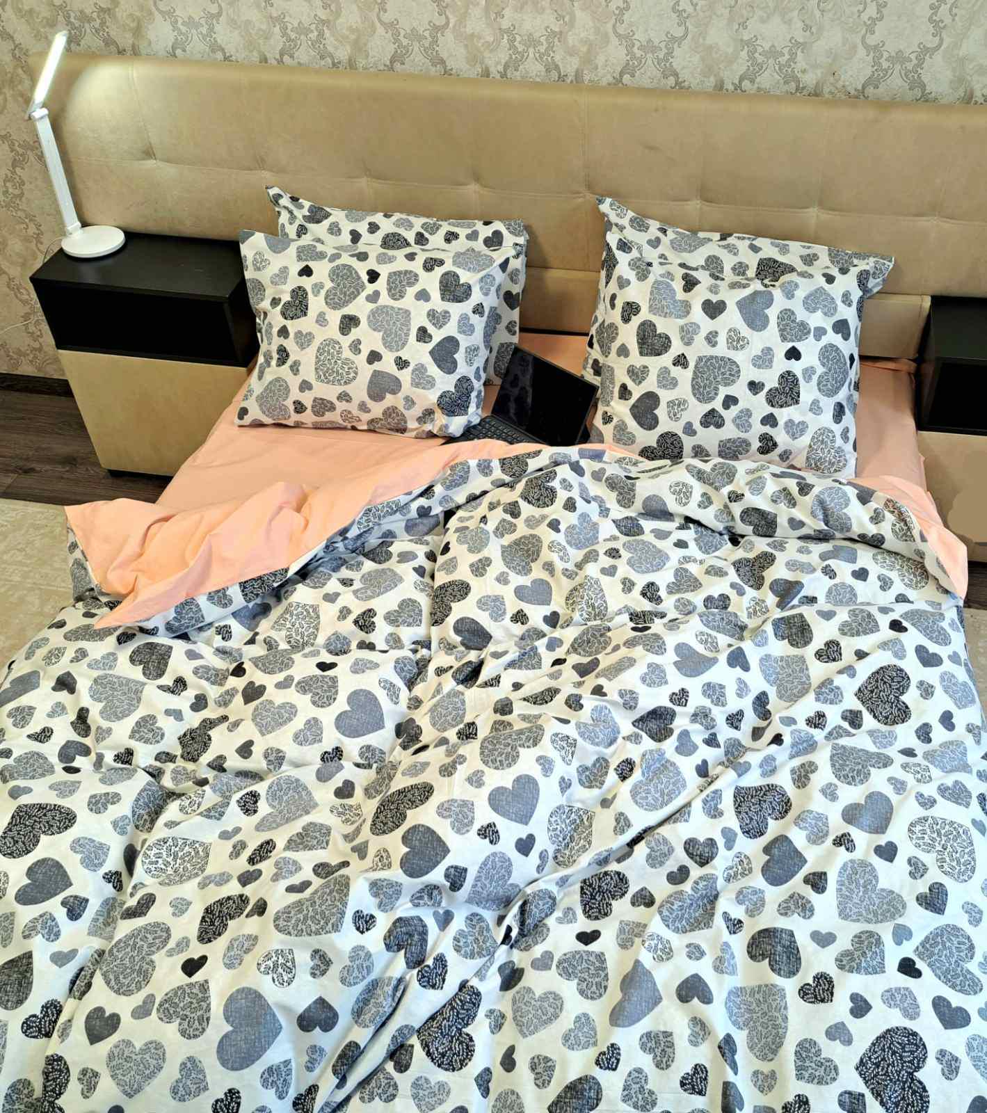 Комплект постільної білизки Kuchmaki Love 2 ранфорс 145x215 2 шт. (01 12f)