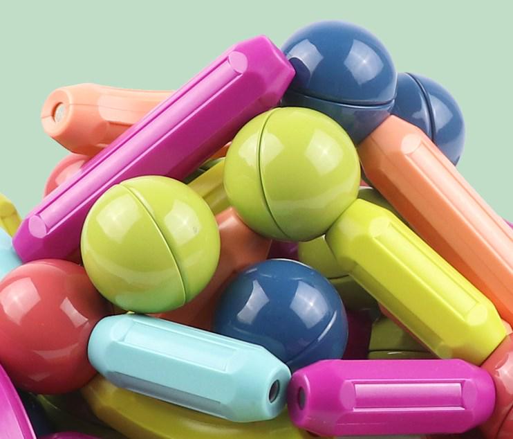 Конструктор дитячий магнітний 3D Magnetic Sticks, що розвиває 64 деталі (641/1) - фото 3 Конструктор дитячий магнітний 3D Magnetic Sticks, що розвиває 64 деталі (641/1) - фото 3