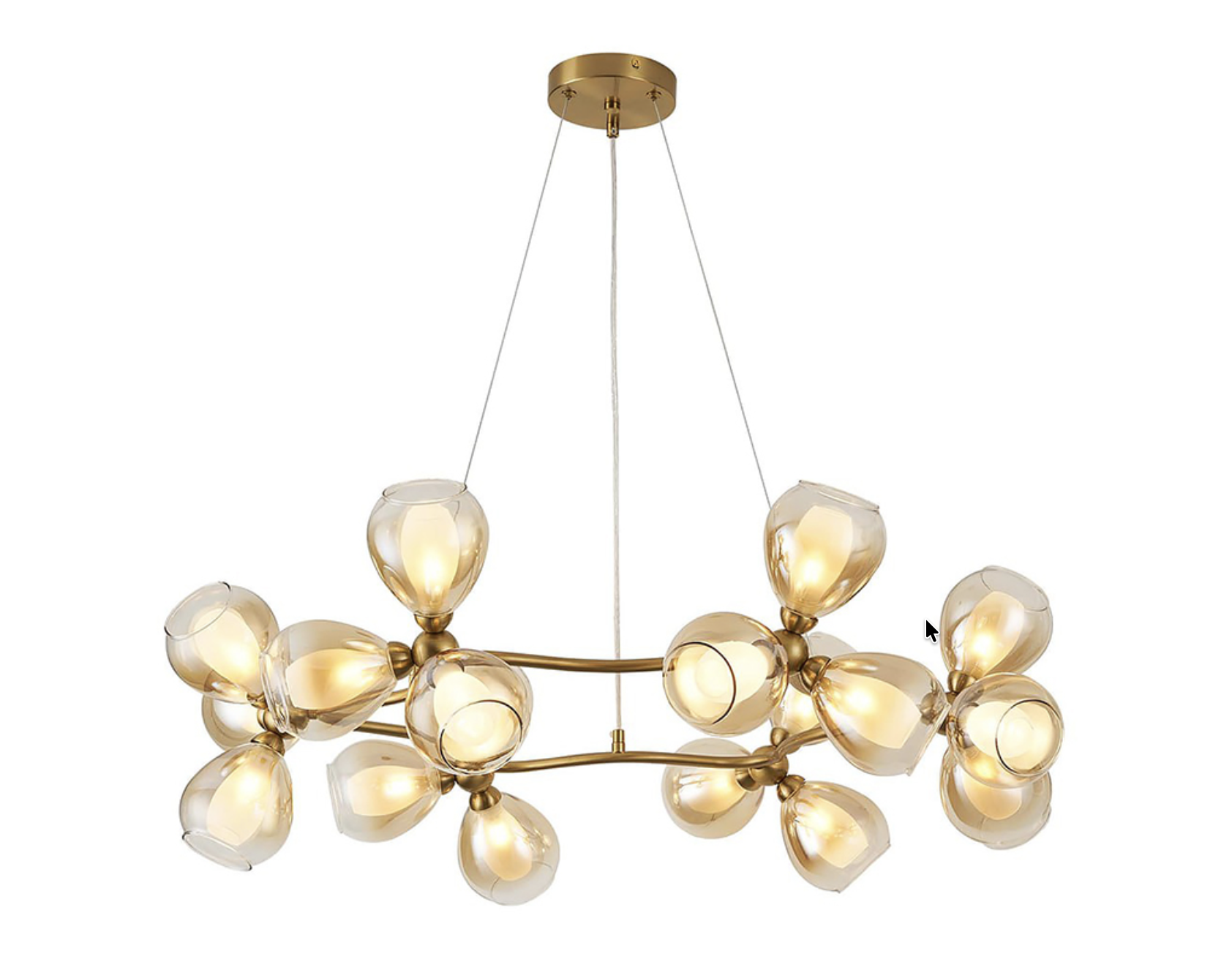 Люстра дизайнерская на 18 ламп Бронзовый (88-P10086-18 AB+AM)