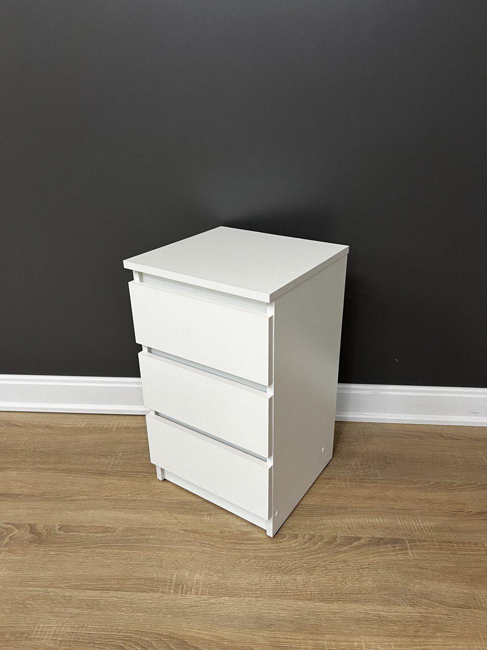 Тумба приліжкова Kvatro 3 шухляди 600х354х300 мм Білий - фото 5 Тумба приліжкова Kvatro 3 шухляди 600х354х300 мм Білий - фото 5