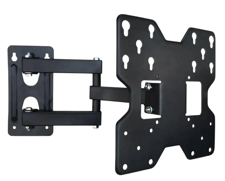 Кронштейн на стіну для ТВ 14-55 V499 навантаженням до 31,8 кг поворотний з холодокатаної сталі Чорний