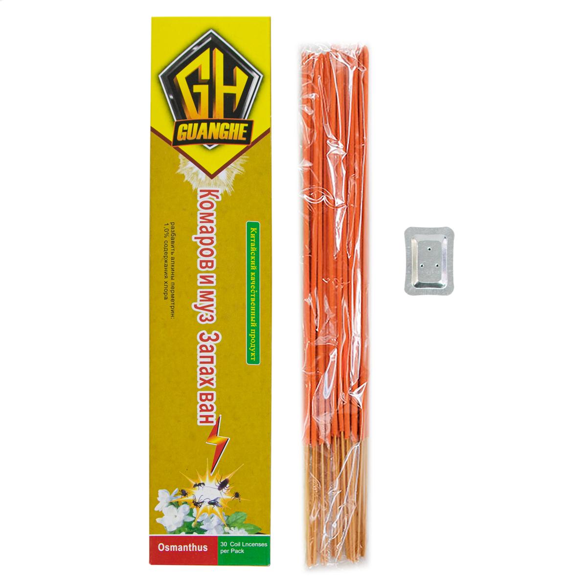 Засіб від комарів Guanghe ароматичні палички 30 см 30 шт. Помаранчевий (1009298-Orange)