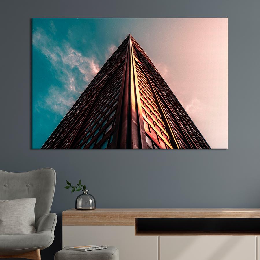 Картина город Футуристическая высотка 80x54 см (A584-1)