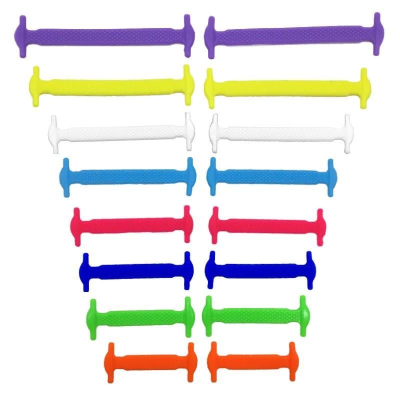 Шнурки для взуття силіконові еластичні 16 шт. 8 пар Різнокольоровий - фото 1 Шнурки для взуття силіконові еластичні 16 шт. 8 пар Різнокольоровий - фото 1
