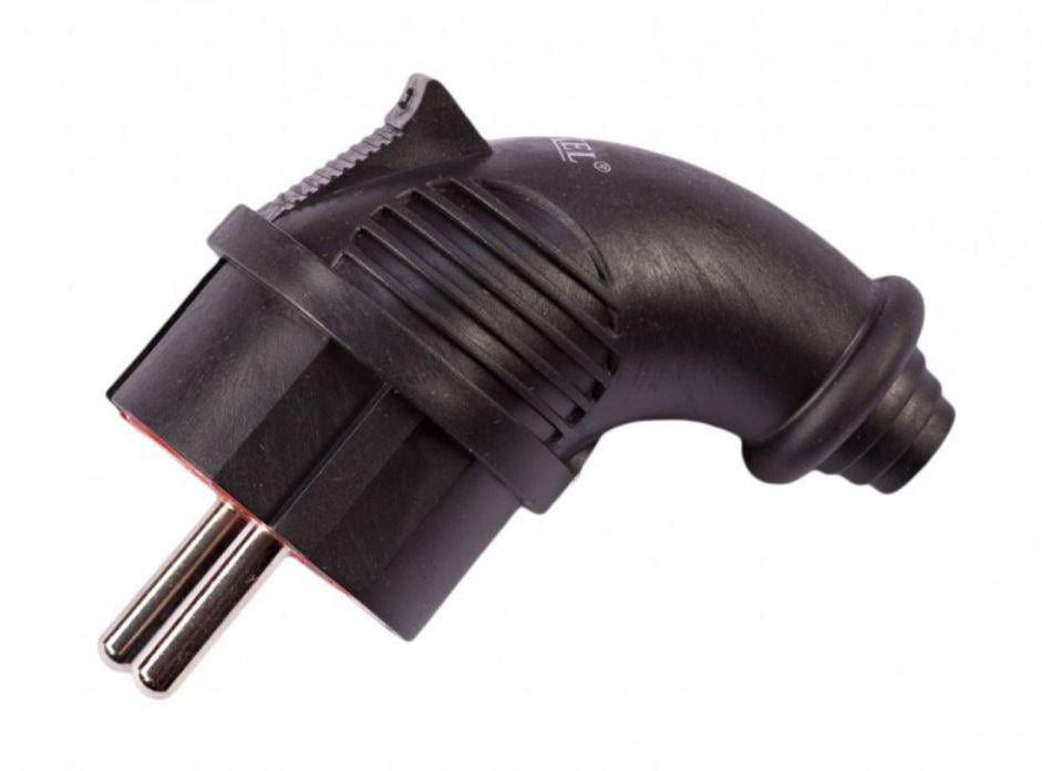 Вилка Luxel каучукова із заземленням кутова (1129) - фото 2 Вилка Luxel каучукова із заземленням кутова (1129) - фото 2