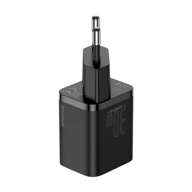 Зарядний пристрій Baseus 30W 1Type-C Super Si Quick Charger PD3.0 3A Black (CCSUP-J01)