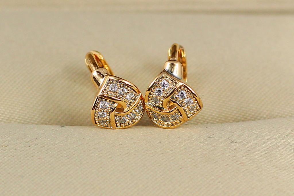 Серьги детские Xuping Jewelry Триединство 0,8 см Золотистый