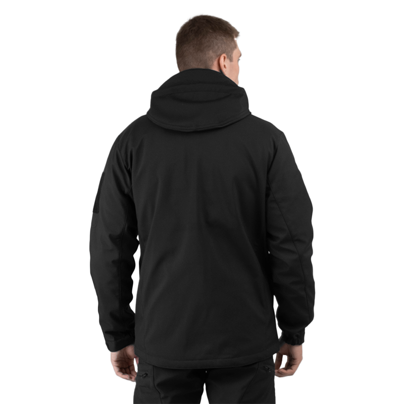 Куртка чоловіча осіння TacPrо Men`s SoftShell Black Jacket софтшелл р. 56/4 Чорний - фото 4